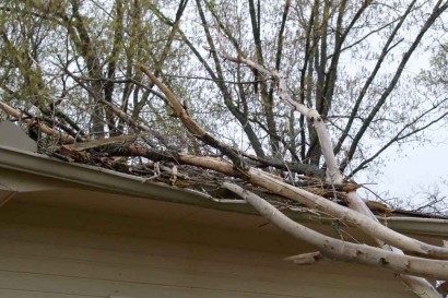Damaged Rain Gutter Damaged Rain Gutter