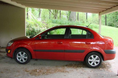 Red Kia Car
