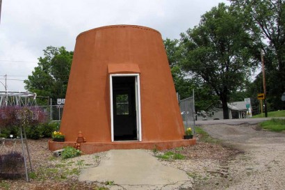 Building Shaped Like Clay Flowerpot