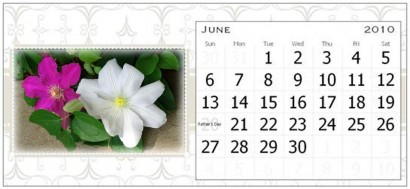 June page on 2010 Flower Calendar from Rural Ramblings June page on 2010 Flower Calendar from Rural Ramblings
