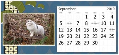 September Page for Rural Ramblings Critter Calendar for 2010 September Page for Rural Ramblings Critter Calendar for 2010