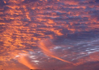 Sunset and interesting cloud formations.