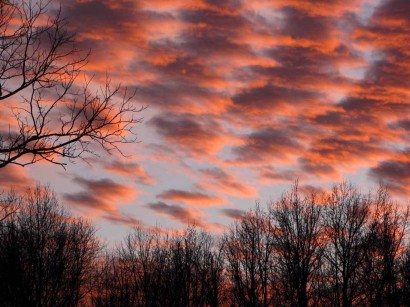 Sunset on the farm.