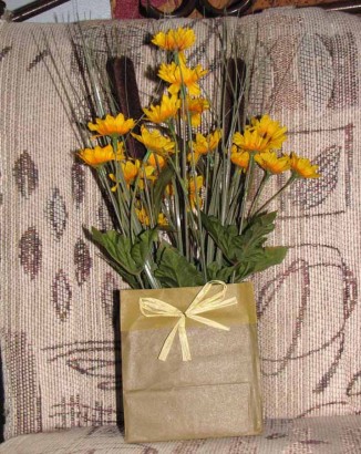 Flower Centerpiece orange flowers