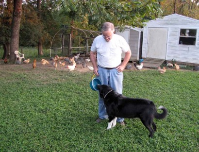 The Farmer & Toby man and dog